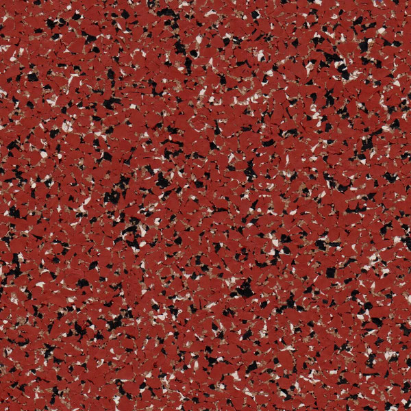 Red rubber cork floor tile